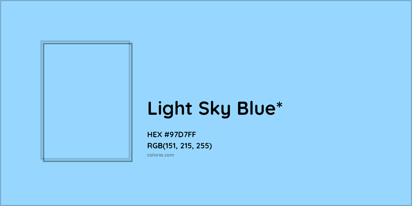 HEX #97D7FF Color Name, Color Code, Palettes, Similar Paints, Images