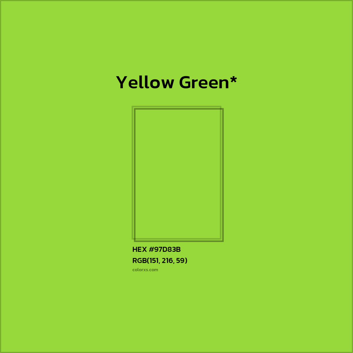 HEX #97D83B Color Name, Color Code, Palettes, Similar Paints, Images