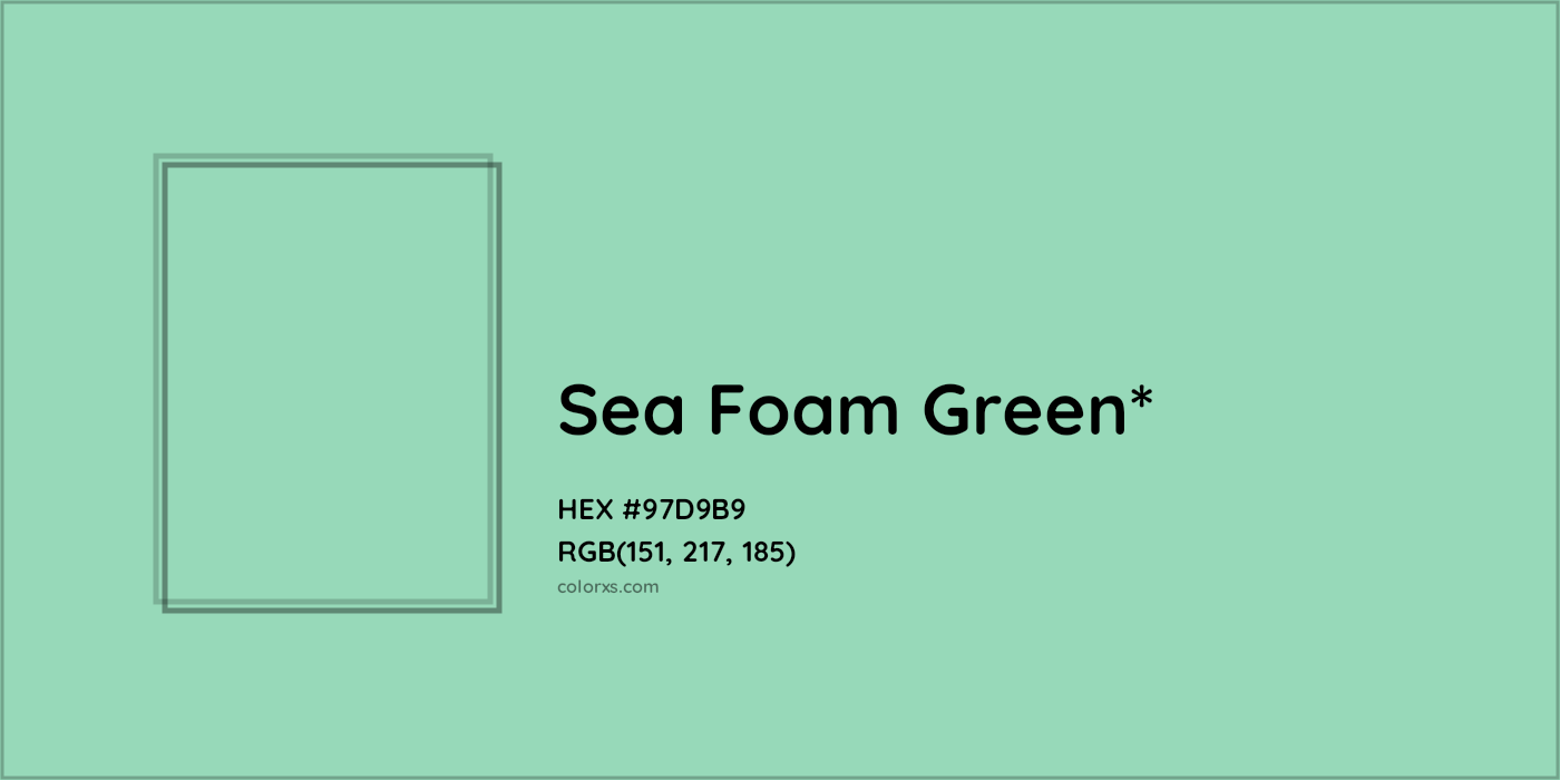 HEX #97D9B9 Color Name, Color Code, Palettes, Similar Paints, Images