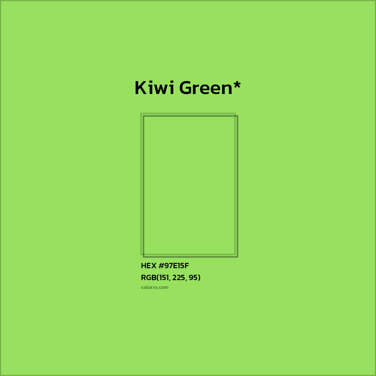 HEX #97E15F Color Name, Color Code, Palettes, Similar Paints, Images