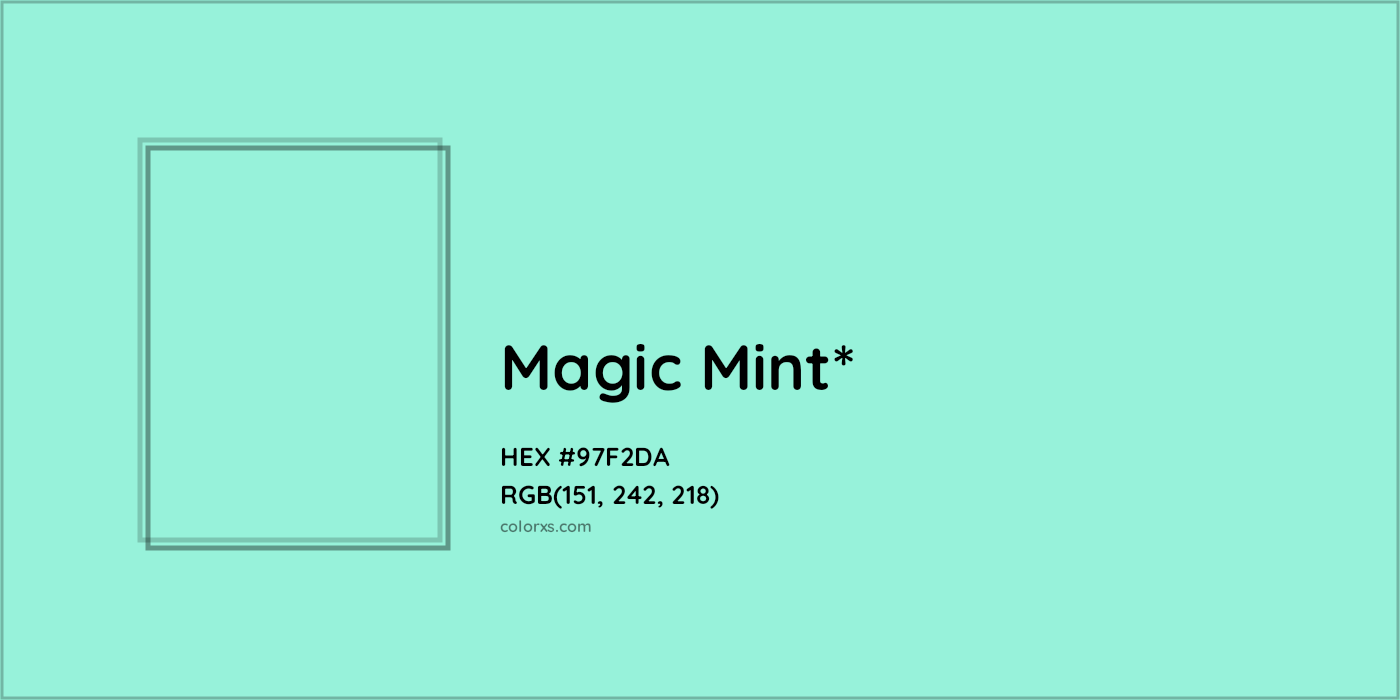 HEX #97F2DA Color Name, Color Code, Palettes, Similar Paints, Images