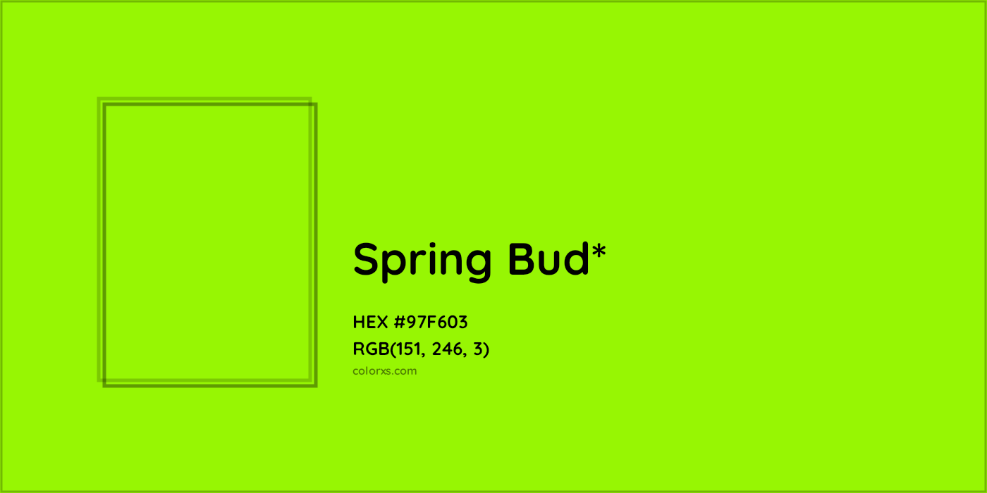HEX #97F603 Color Name, Color Code, Palettes, Similar Paints, Images