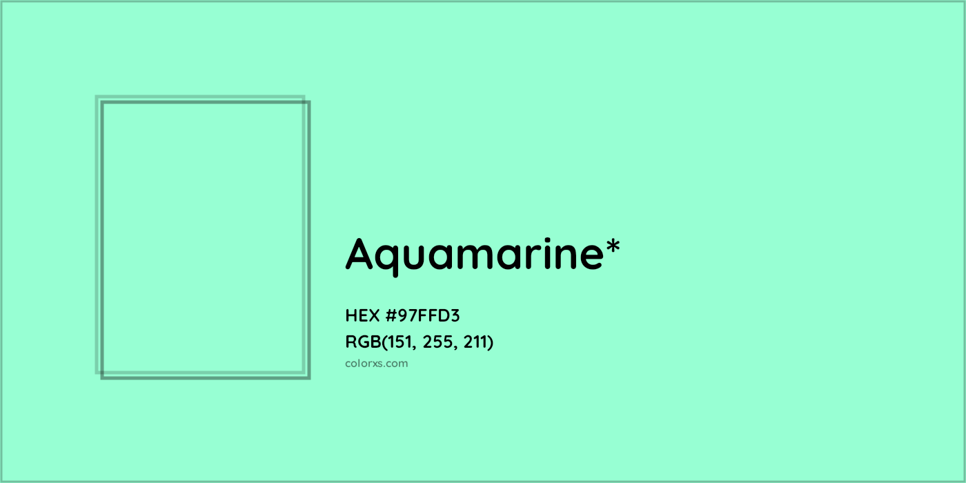 HEX #97FFD3 Color Name, Color Code, Palettes, Similar Paints, Images