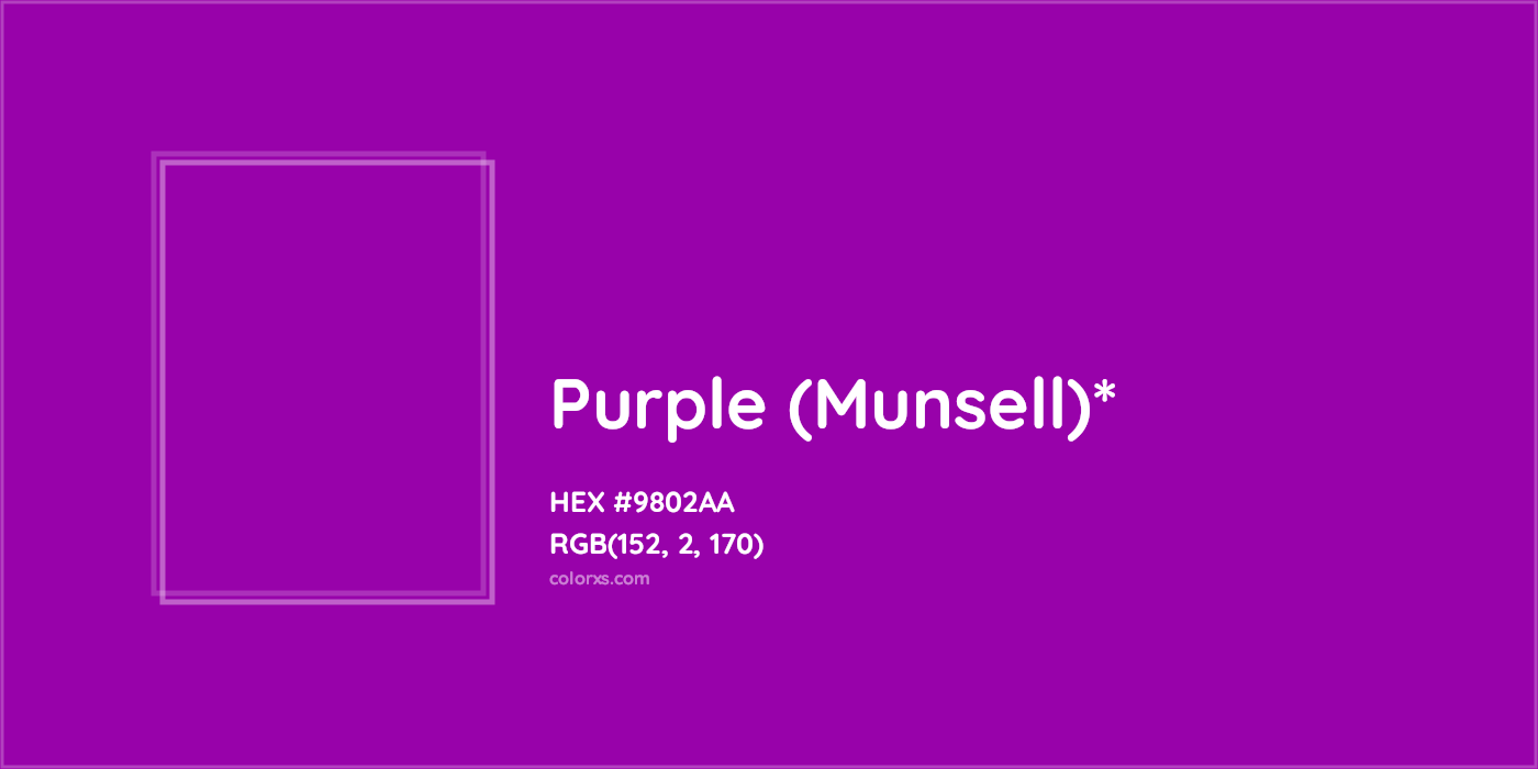 HEX #9802AA Color Name, Color Code, Palettes, Similar Paints, Images