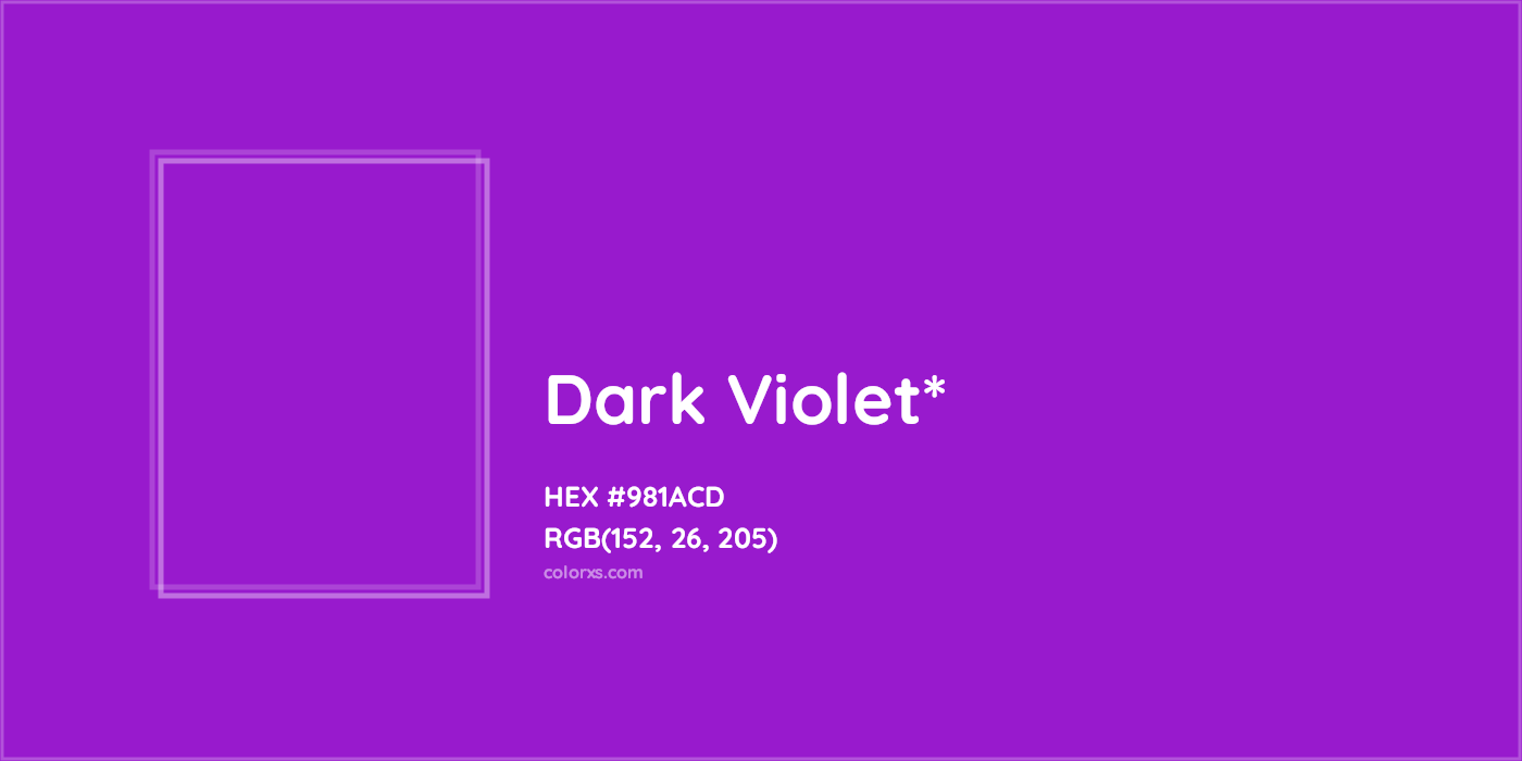 HEX #981ACD Color Name, Color Code, Palettes, Similar Paints, Images