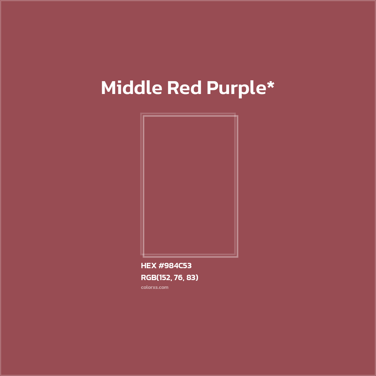 HEX #984C53 Color Name, Color Code, Palettes, Similar Paints, Images