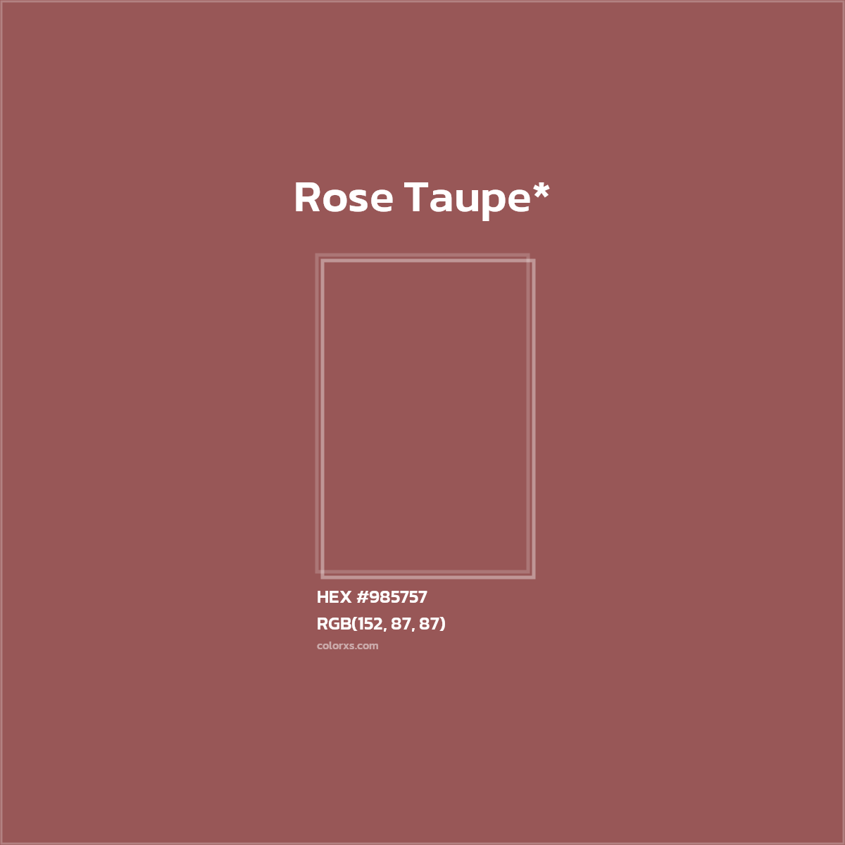 HEX #985757 Color Name, Color Code, Palettes, Similar Paints, Images
