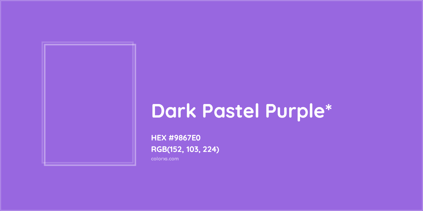 HEX #9867E0 Color Name, Color Code, Palettes, Similar Paints, Images