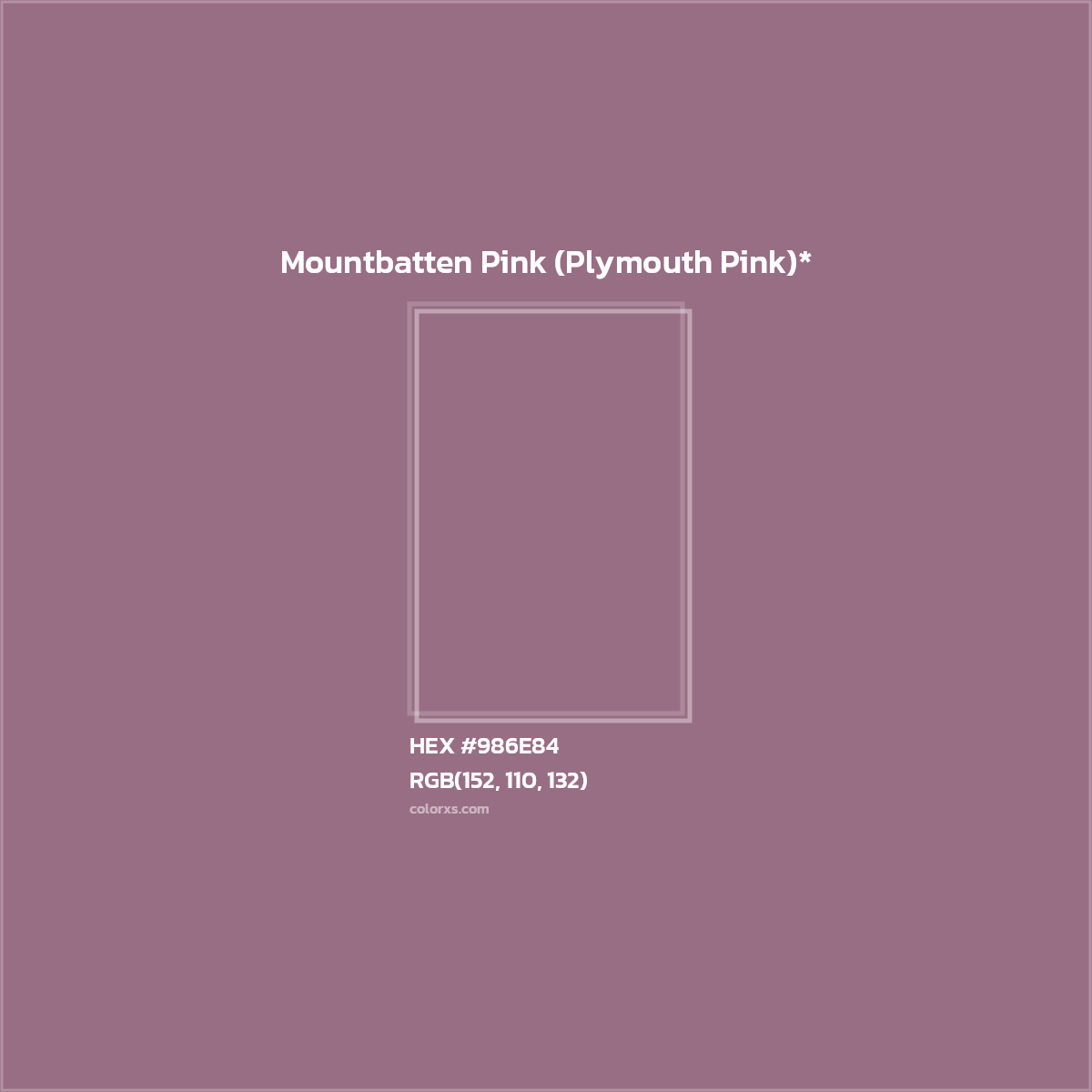 HEX #986E84 Color Name, Color Code, Palettes, Similar Paints, Images