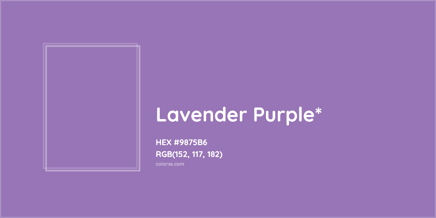 HEX #9875B6 Color Name, Color Code, Palettes, Similar Paints, Images