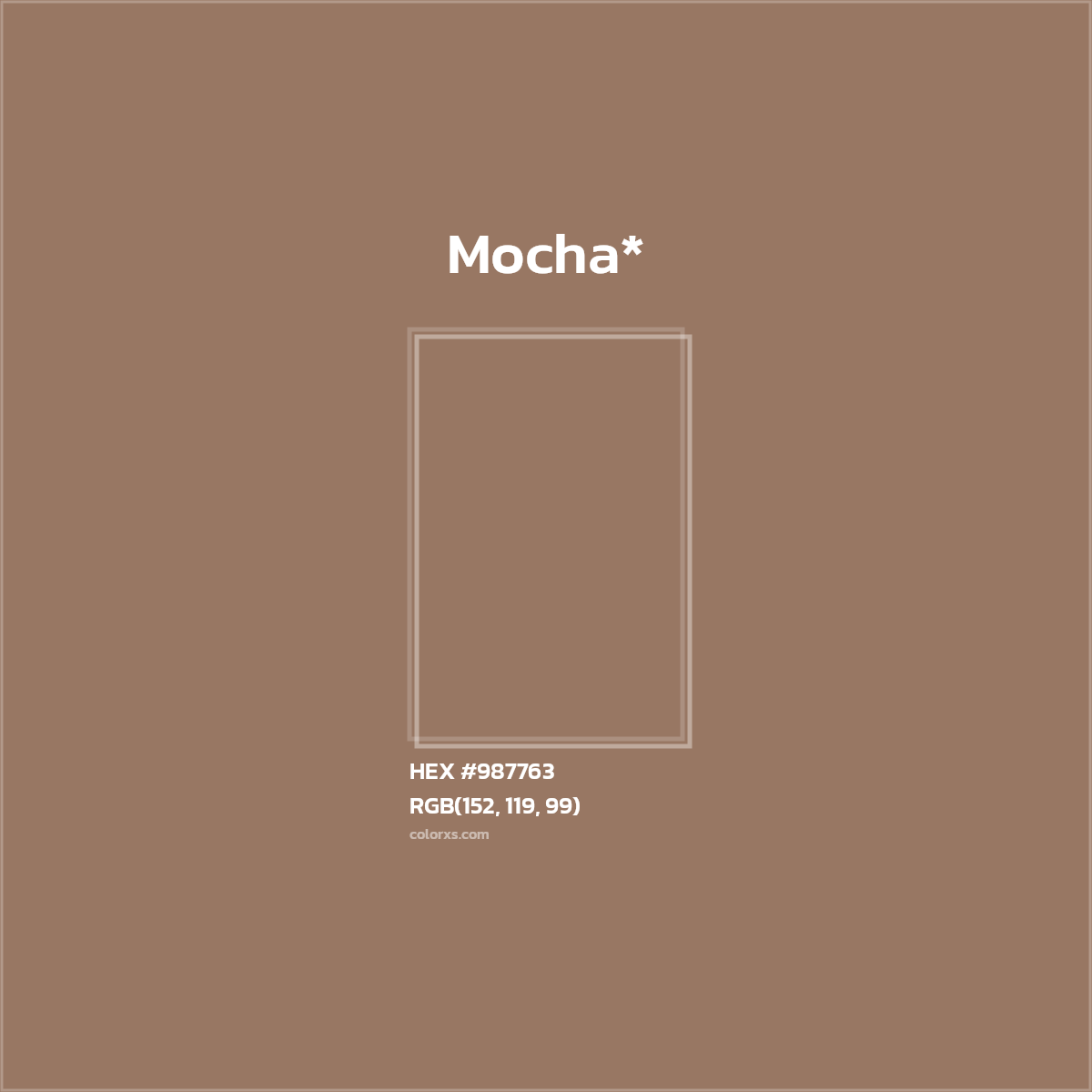 HEX #987763 Color Name, Color Code, Palettes, Similar Paints, Images