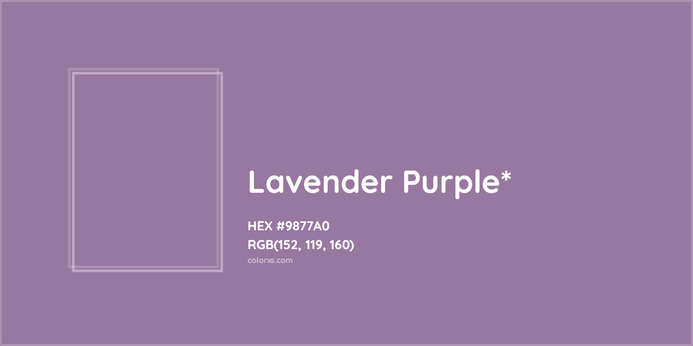HEX #9877A0 Color Name, Color Code, Palettes, Similar Paints, Images