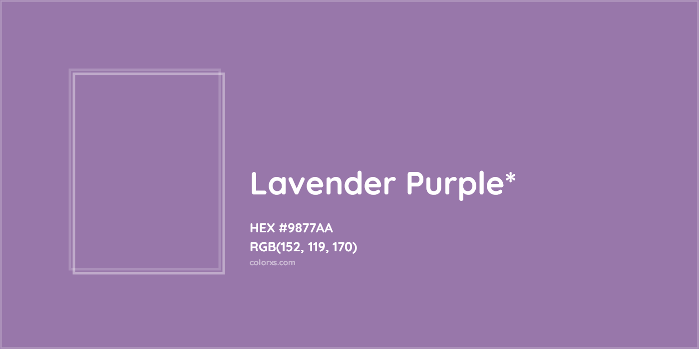 HEX #9877AA Color Name, Color Code, Palettes, Similar Paints, Images