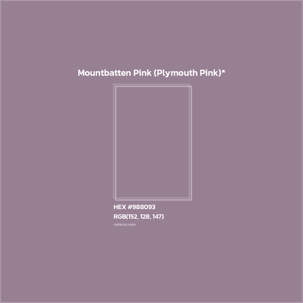 HEX #988093 Color Name, Color Code, Palettes, Similar Paints, Images