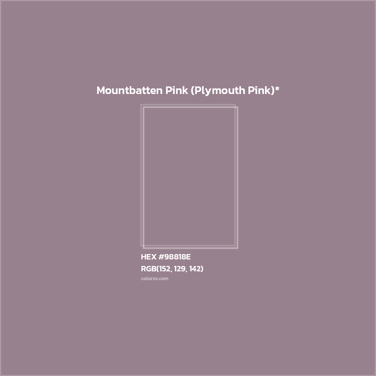 HEX #98818E Color Name, Color Code, Palettes, Similar Paints, Images