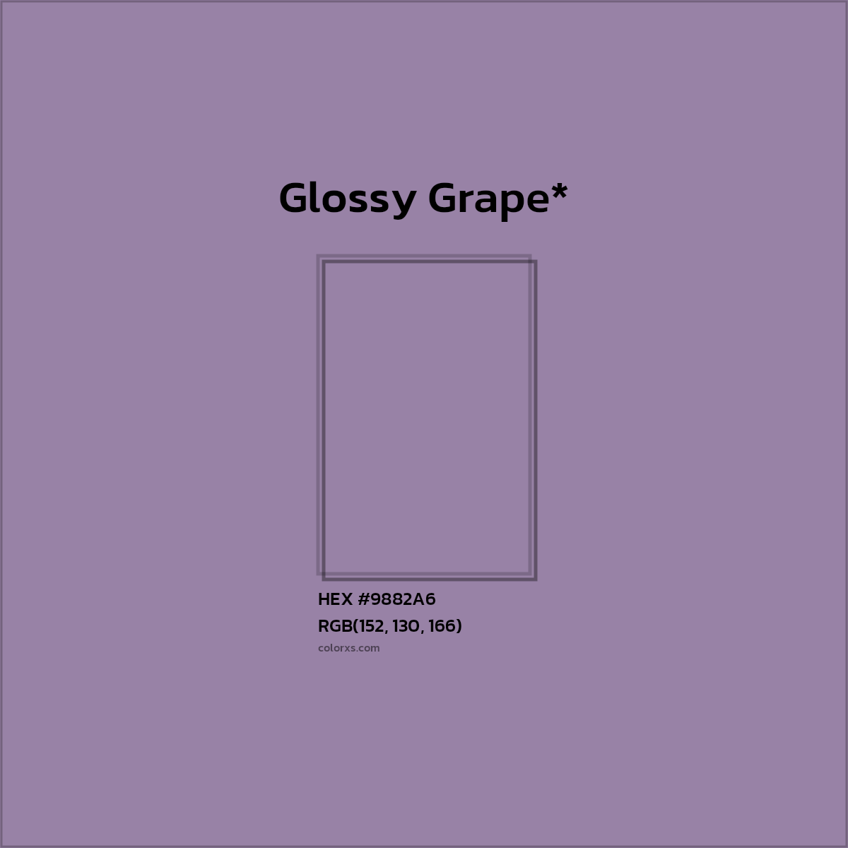 HEX #9882A6 Color Name, Color Code, Palettes, Similar Paints, Images