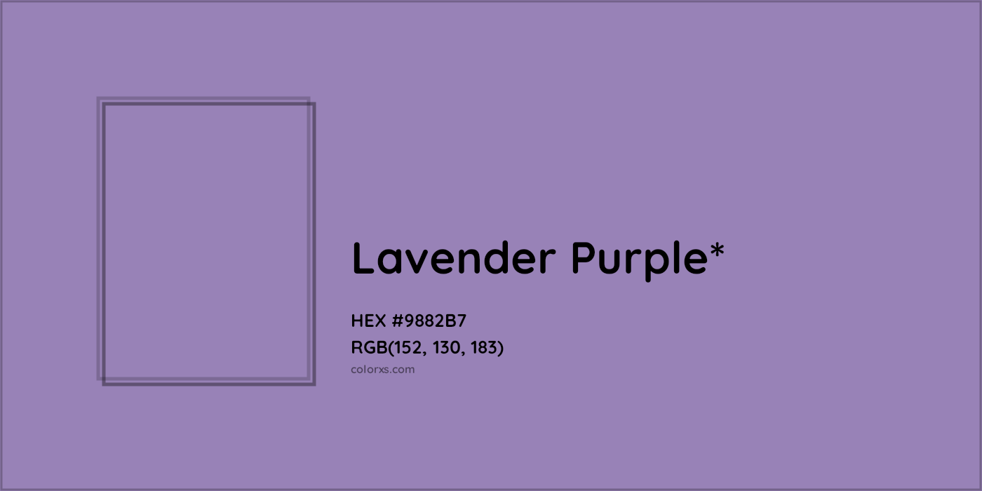 HEX #9882B7 Color Name, Color Code, Palettes, Similar Paints, Images