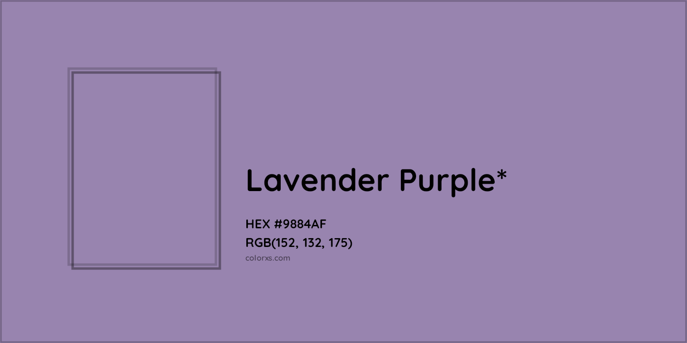 HEX #9884AF Color Name, Color Code, Palettes, Similar Paints, Images