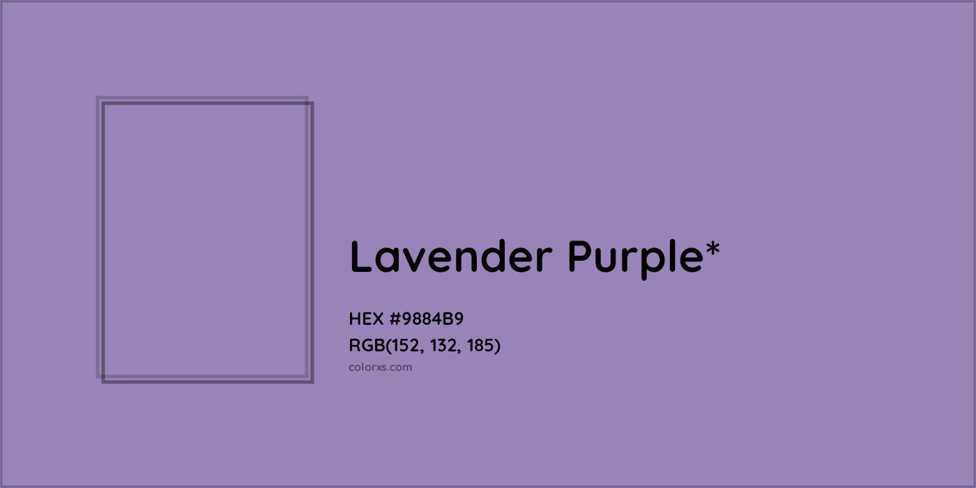 HEX #9884B9 Color Name, Color Code, Palettes, Similar Paints, Images