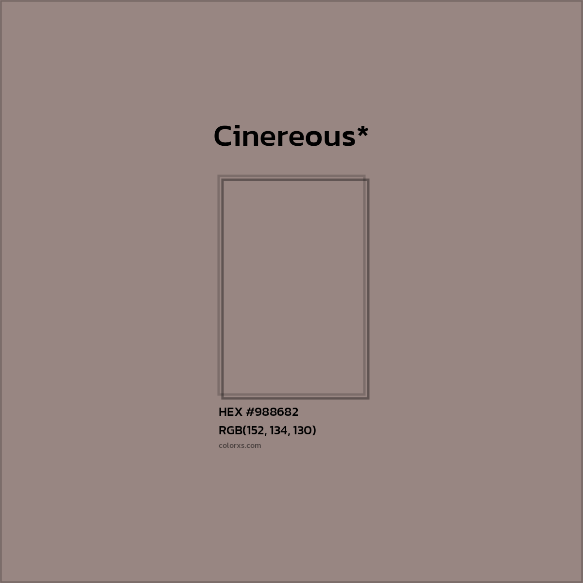HEX #988682 Color Name, Color Code, Palettes, Similar Paints, Images