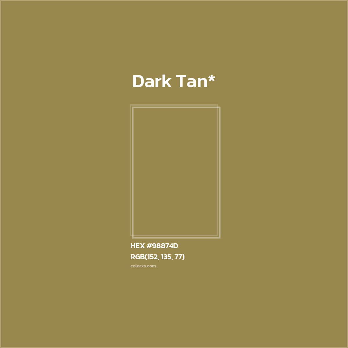 HEX #98874D Color Name, Color Code, Palettes, Similar Paints, Images