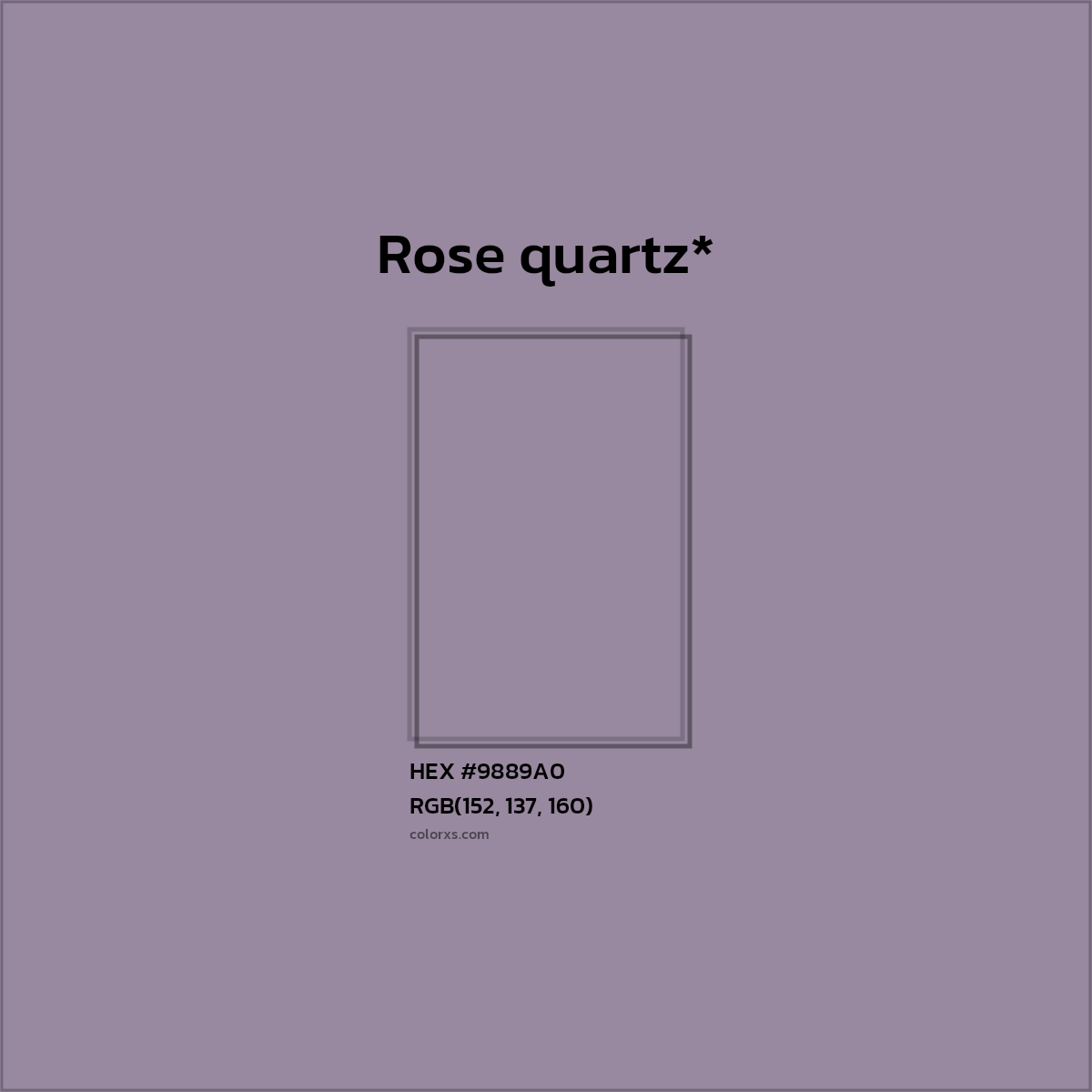 HEX #9889A0 Color Name, Color Code, Palettes, Similar Paints, Images