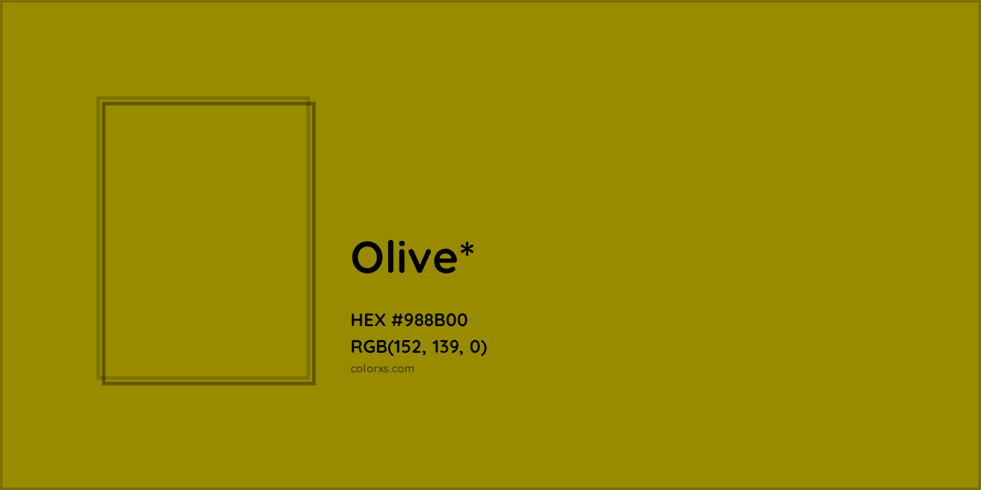 HEX #988B00 Color Name, Color Code, Palettes, Similar Paints, Images