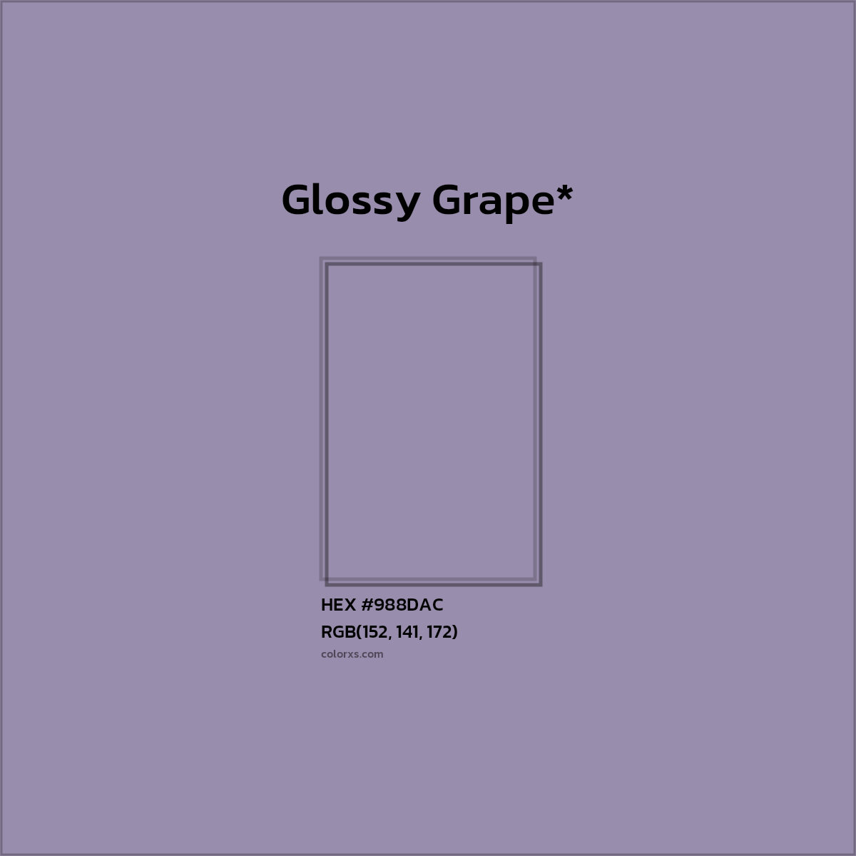 HEX #988DAC Color Name, Color Code, Palettes, Similar Paints, Images