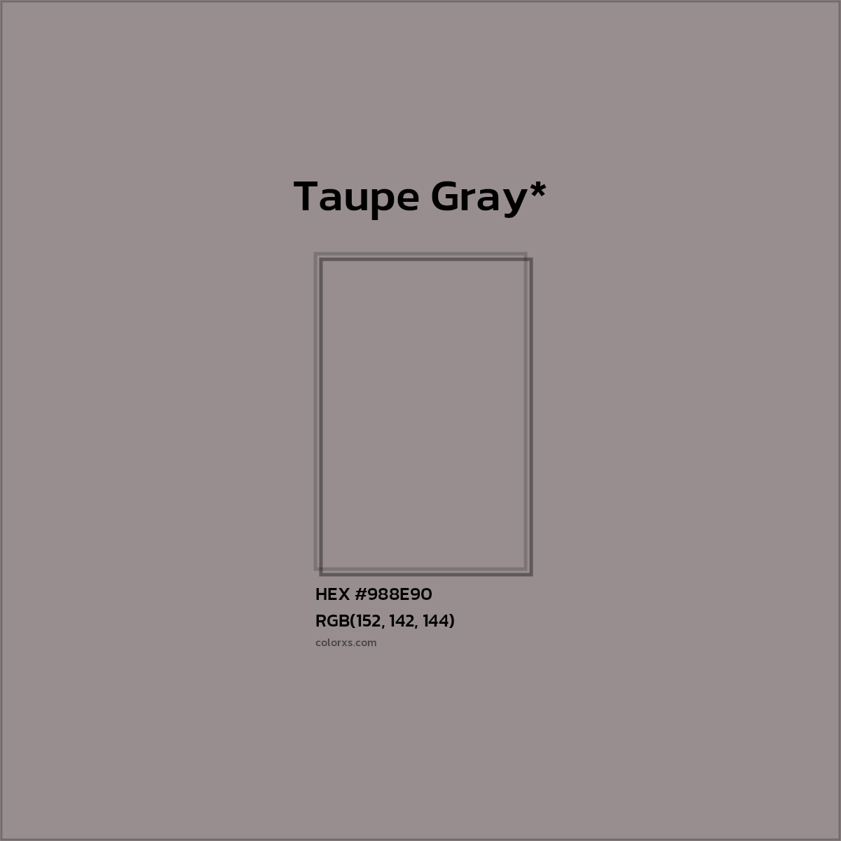 HEX #988E90 Color Name, Color Code, Palettes, Similar Paints, Images