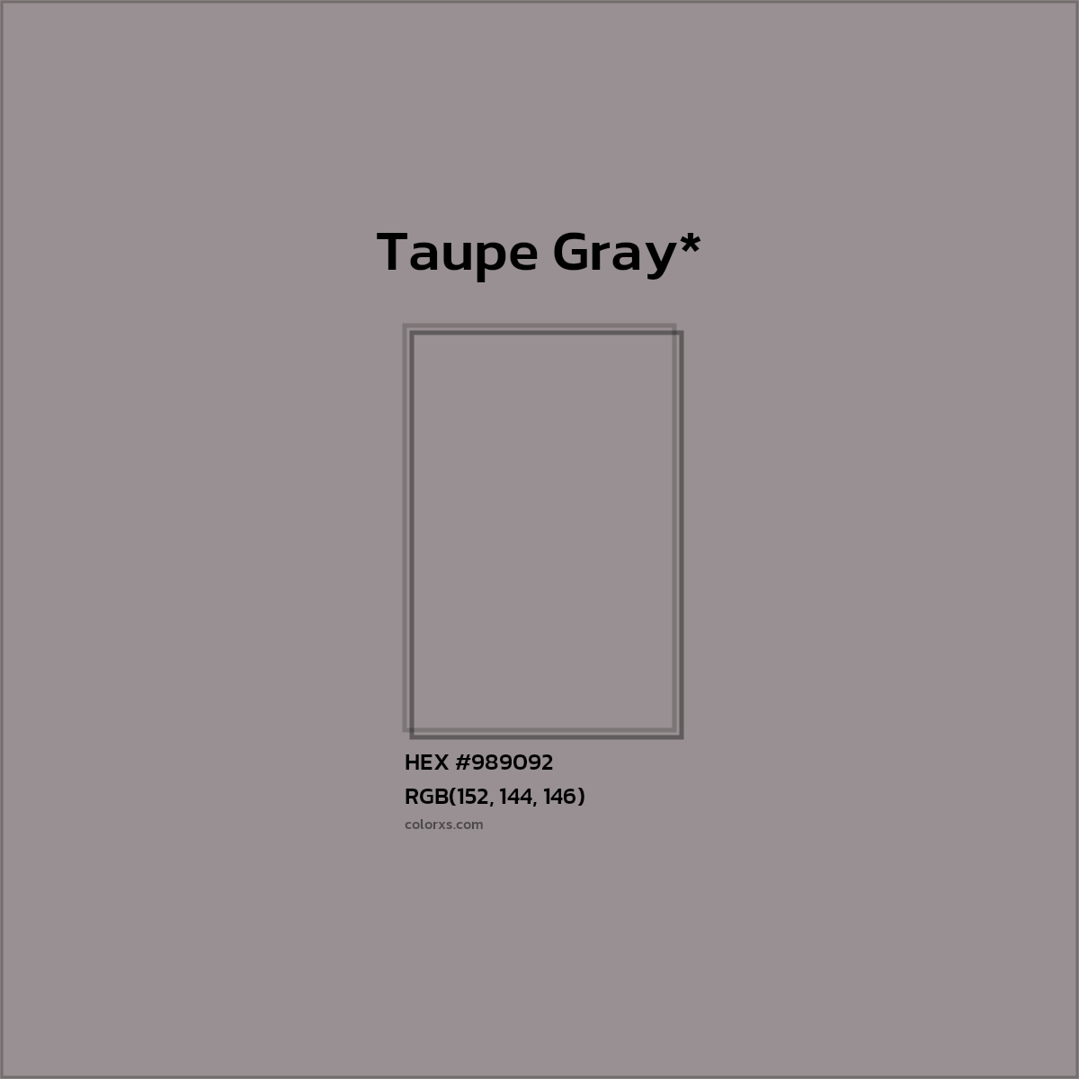 HEX #989092 Color Name, Color Code, Palettes, Similar Paints, Images