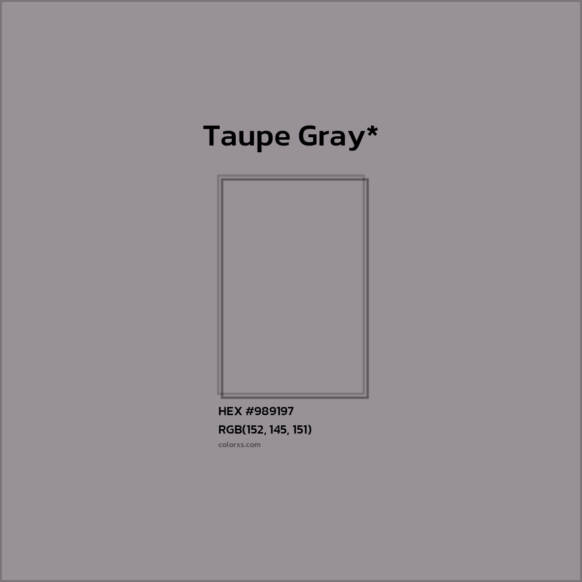 HEX #989197 Color Name, Color Code, Palettes, Similar Paints, Images
