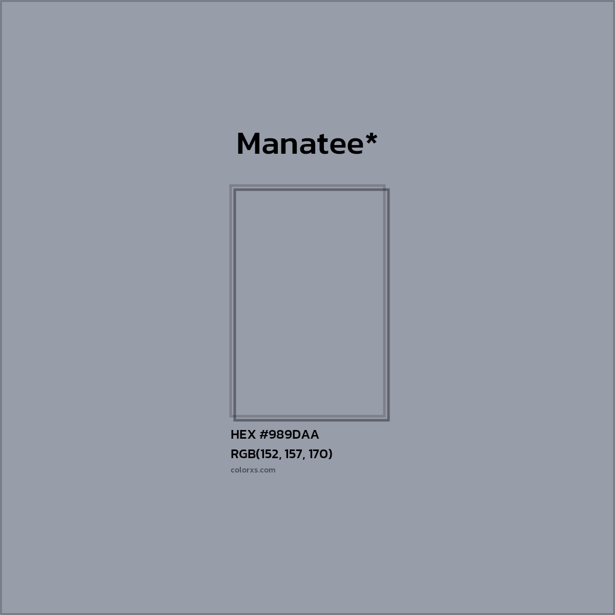 HEX #989DAA Color Name, Color Code, Palettes, Similar Paints, Images