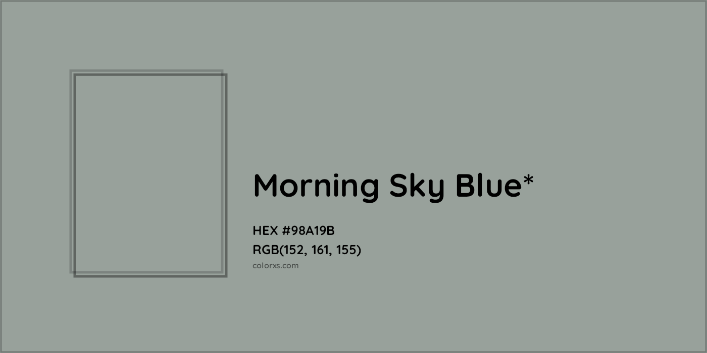 HEX #98A19B Color Name, Color Code, Palettes, Similar Paints, Images