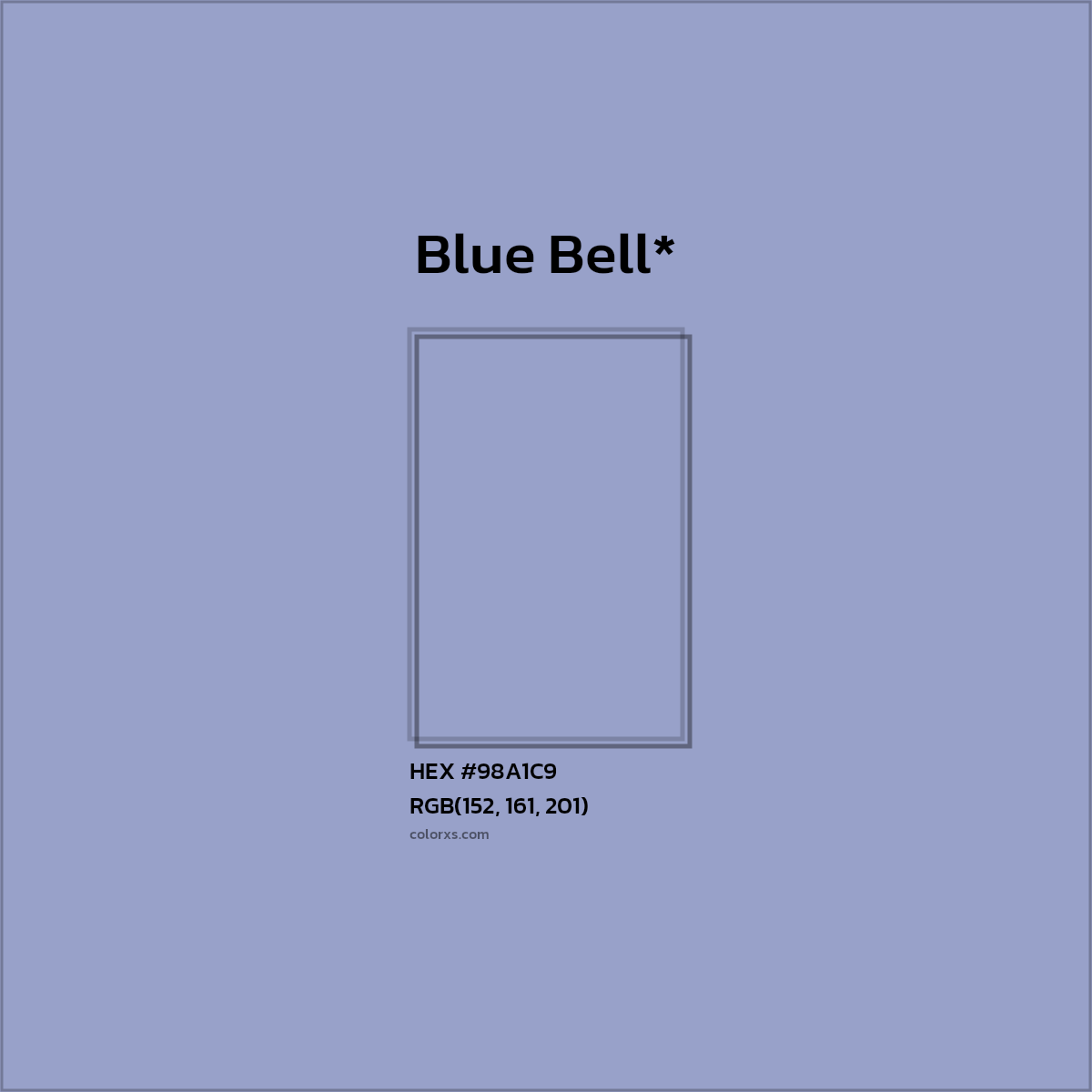 HEX #98A1C9 Color Name, Color Code, Palettes, Similar Paints, Images