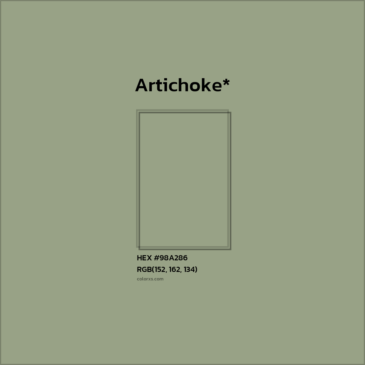 HEX #98A286 Color Name, Color Code, Palettes, Similar Paints, Images