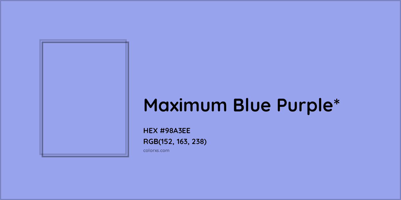 HEX #98A3EE Color Name, Color Code, Palettes, Similar Paints, Images