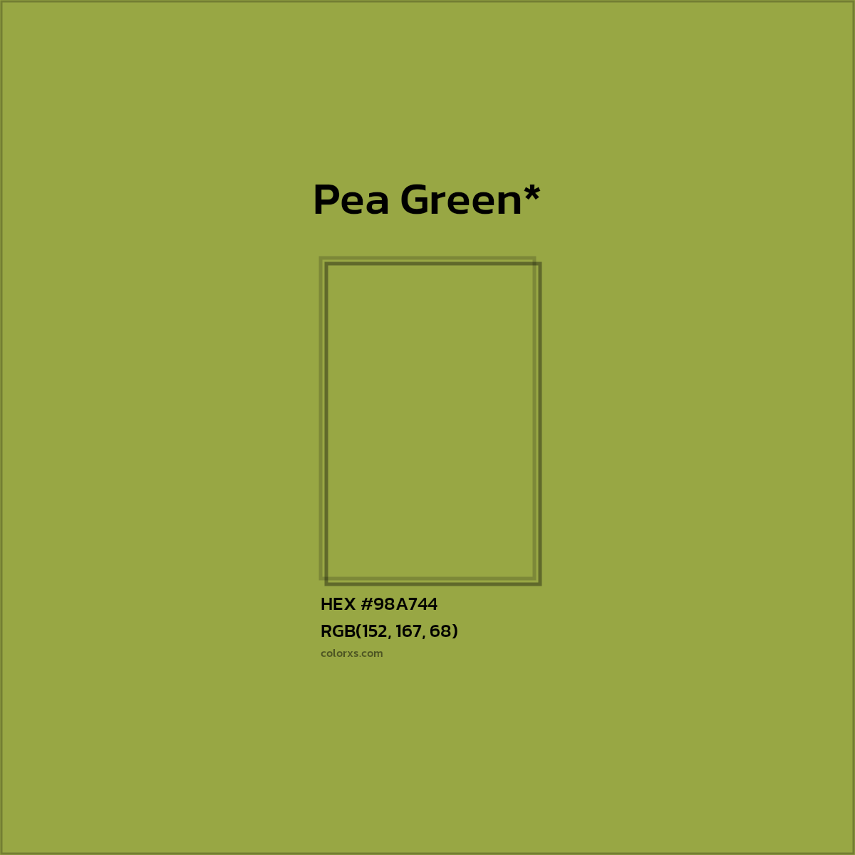 HEX #98A744 Color Name, Color Code, Palettes, Similar Paints, Images