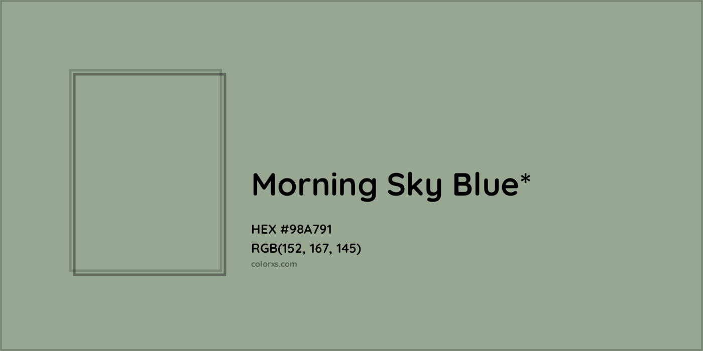HEX #98A791 Color Name, Color Code, Palettes, Similar Paints, Images