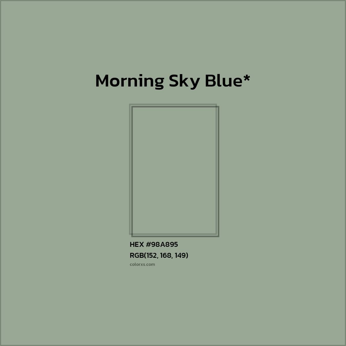 HEX #98A895 Color Name, Color Code, Palettes, Similar Paints, Images