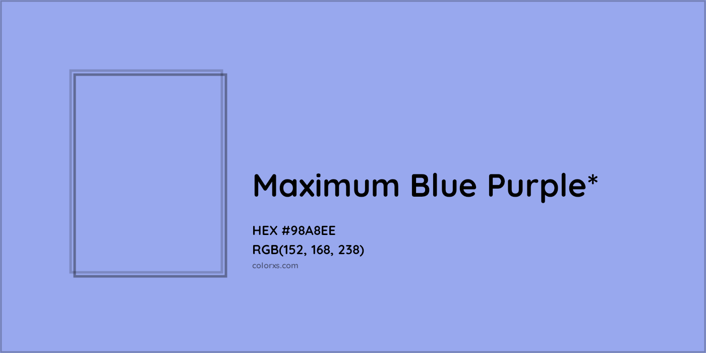 HEX #98A8EE Color Name, Color Code, Palettes, Similar Paints, Images