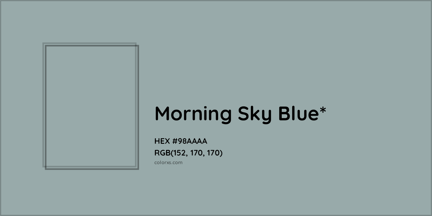 HEX #98AAAA Color Name, Color Code, Palettes, Similar Paints, Images