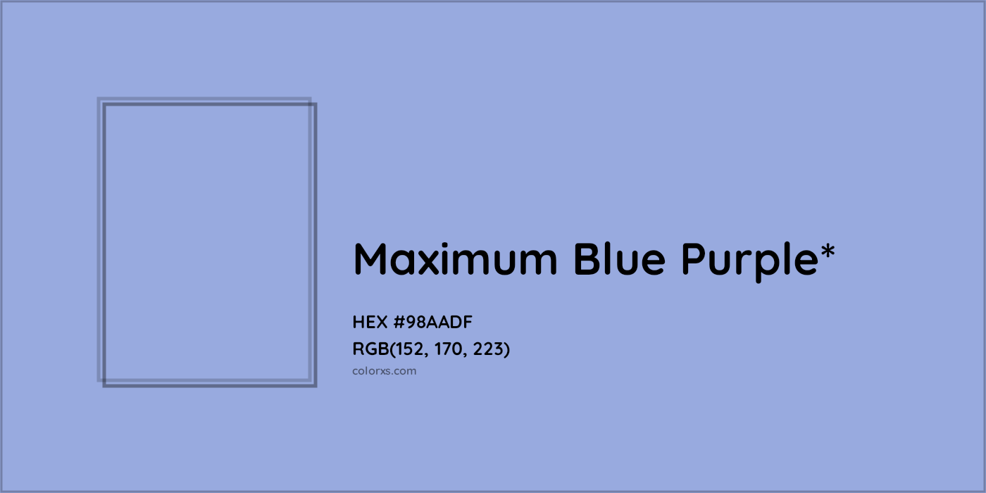 HEX #98AADF Color Name, Color Code, Palettes, Similar Paints, Images