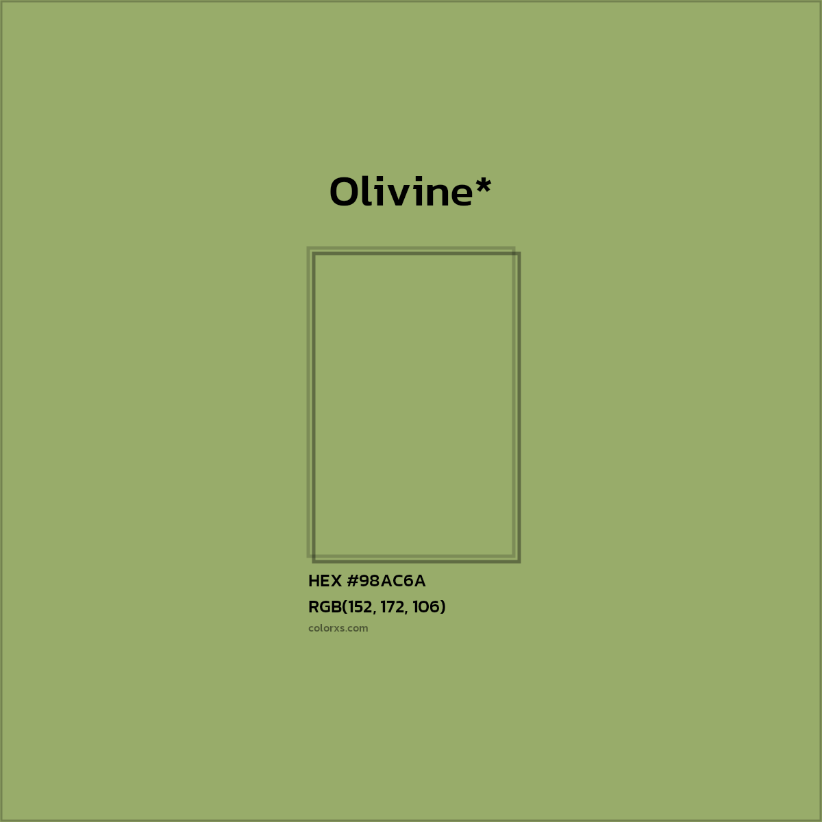 HEX #98AC6A Color Name, Color Code, Palettes, Similar Paints, Images
