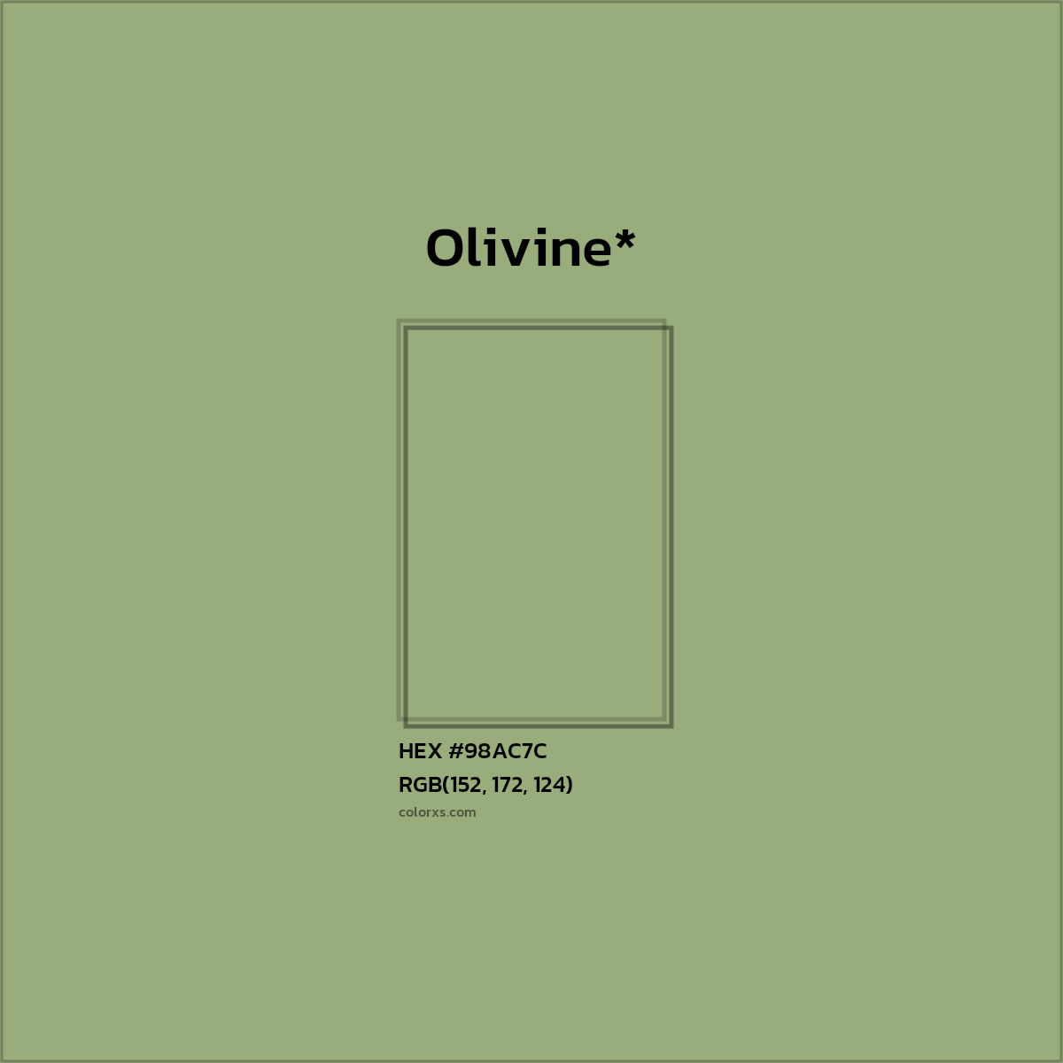 HEX #98AC7C Color Name, Color Code, Palettes, Similar Paints, Images