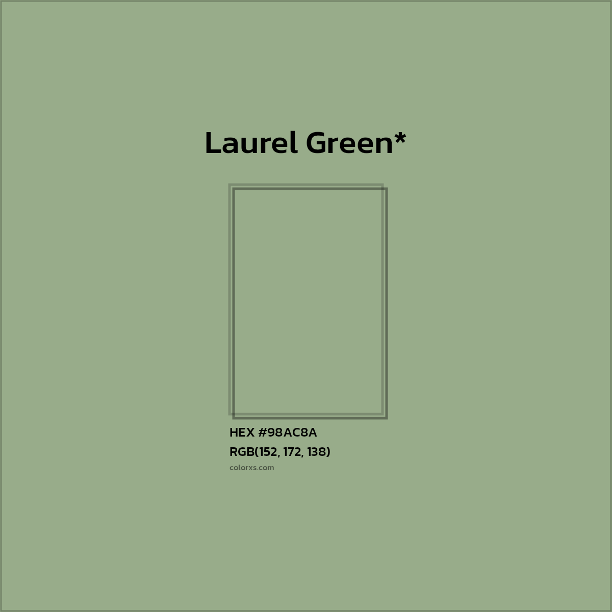 HEX #98AC8A Color Name, Color Code, Palettes, Similar Paints, Images