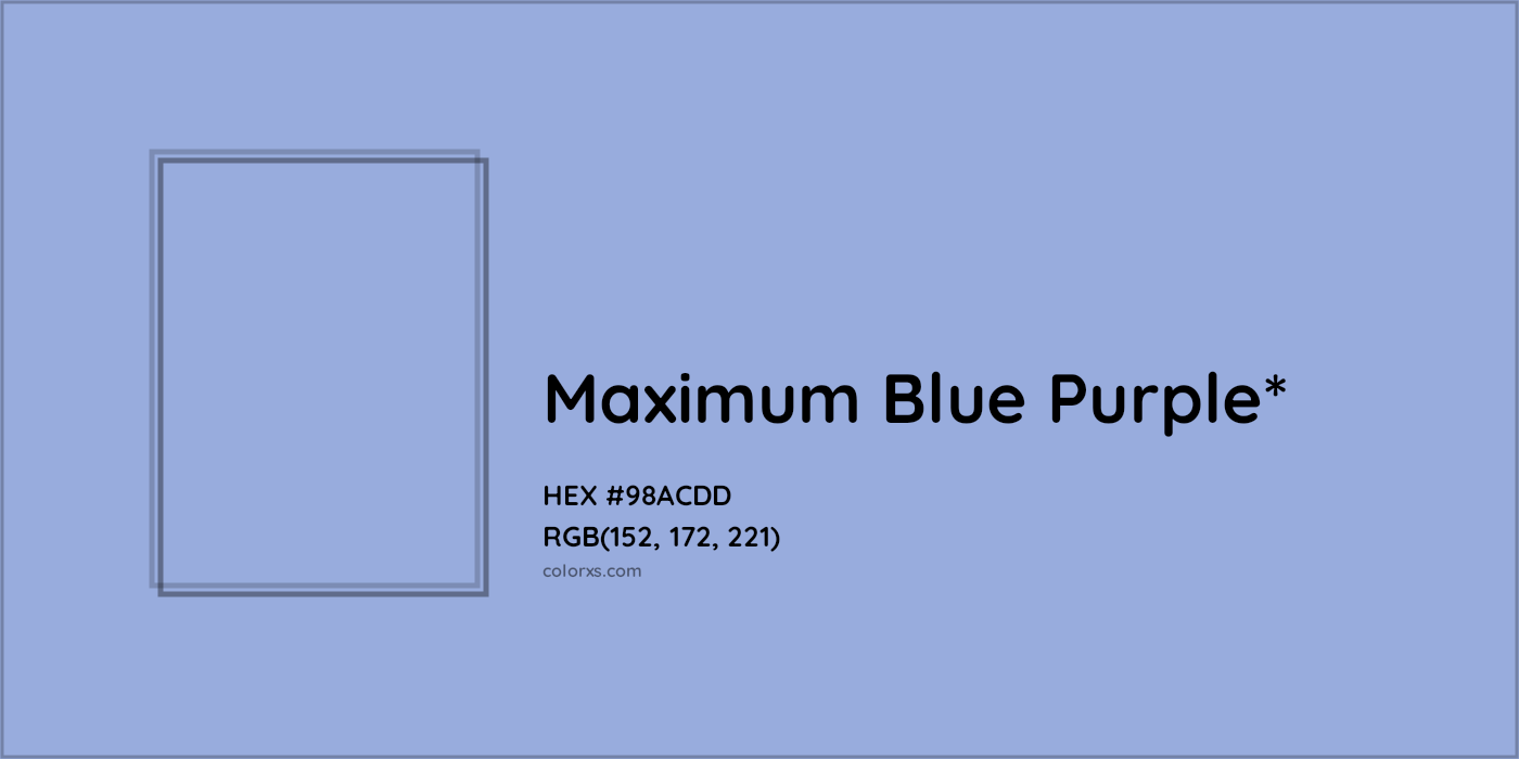 HEX #98ACDD Color Name, Color Code, Palettes, Similar Paints, Images