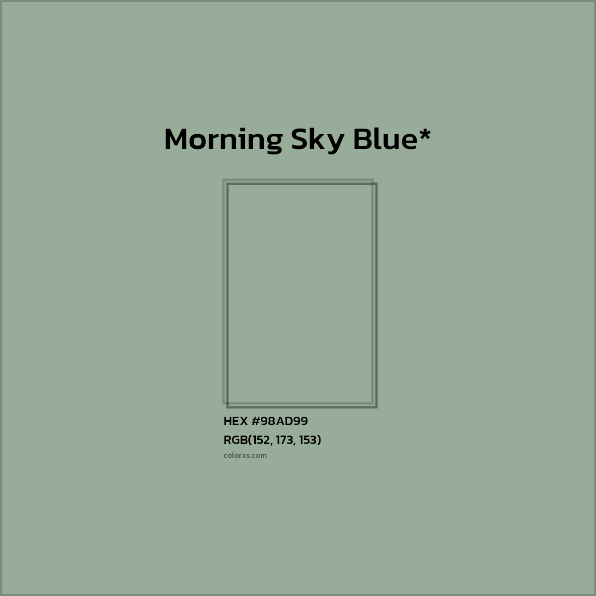 HEX #98AD99 Color Name, Color Code, Palettes, Similar Paints, Images