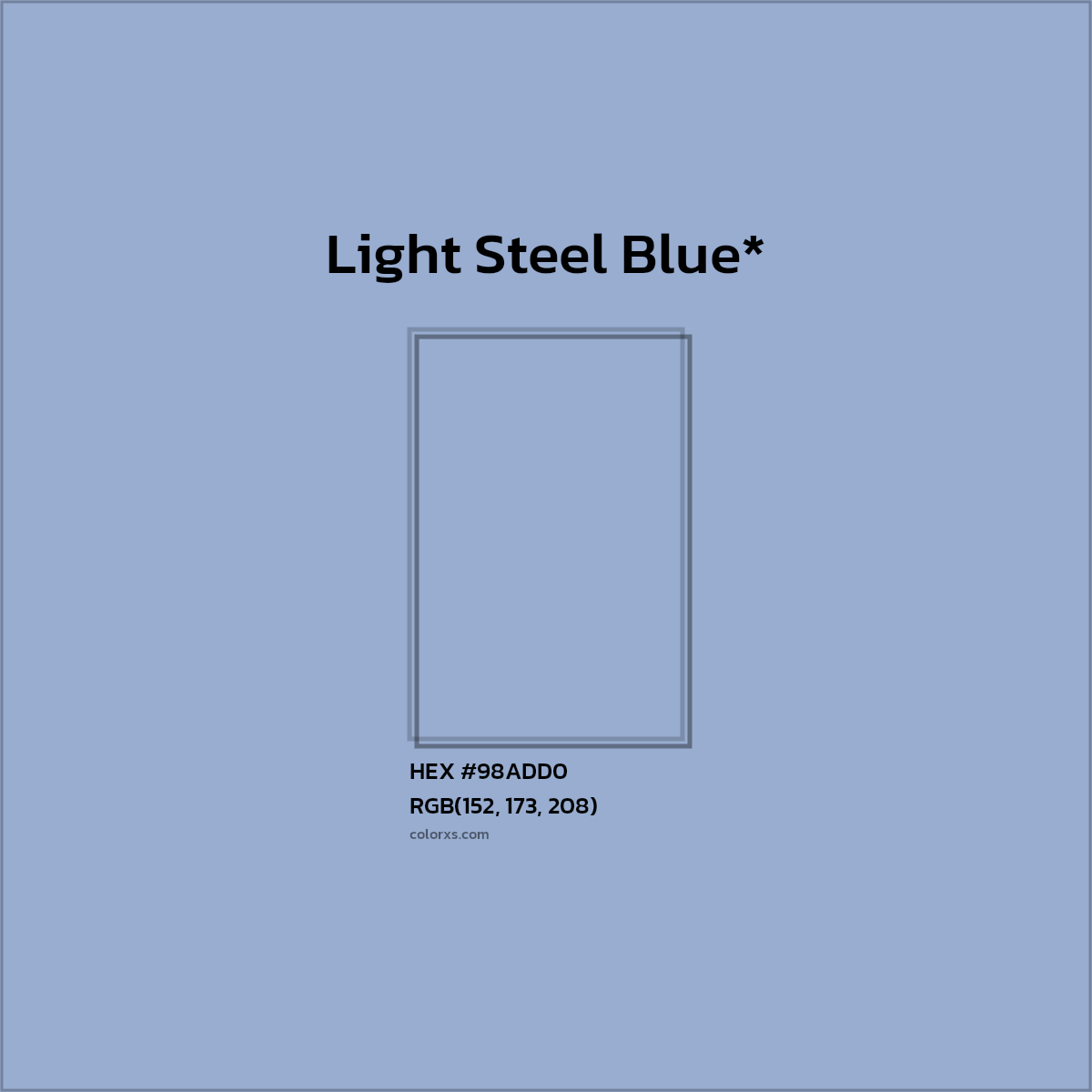 HEX #98ADD0 Color Name, Color Code, Palettes, Similar Paints, Images