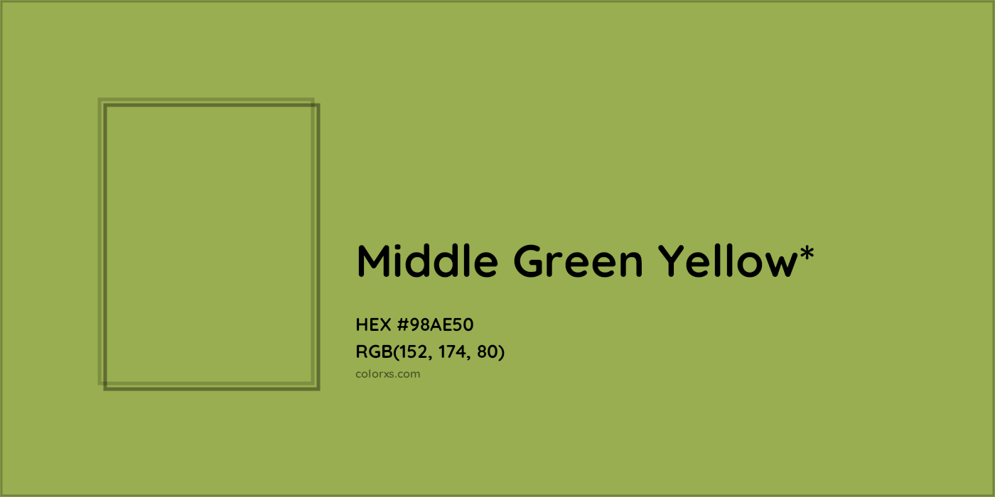 HEX #98AE50 Color Name, Color Code, Palettes, Similar Paints, Images