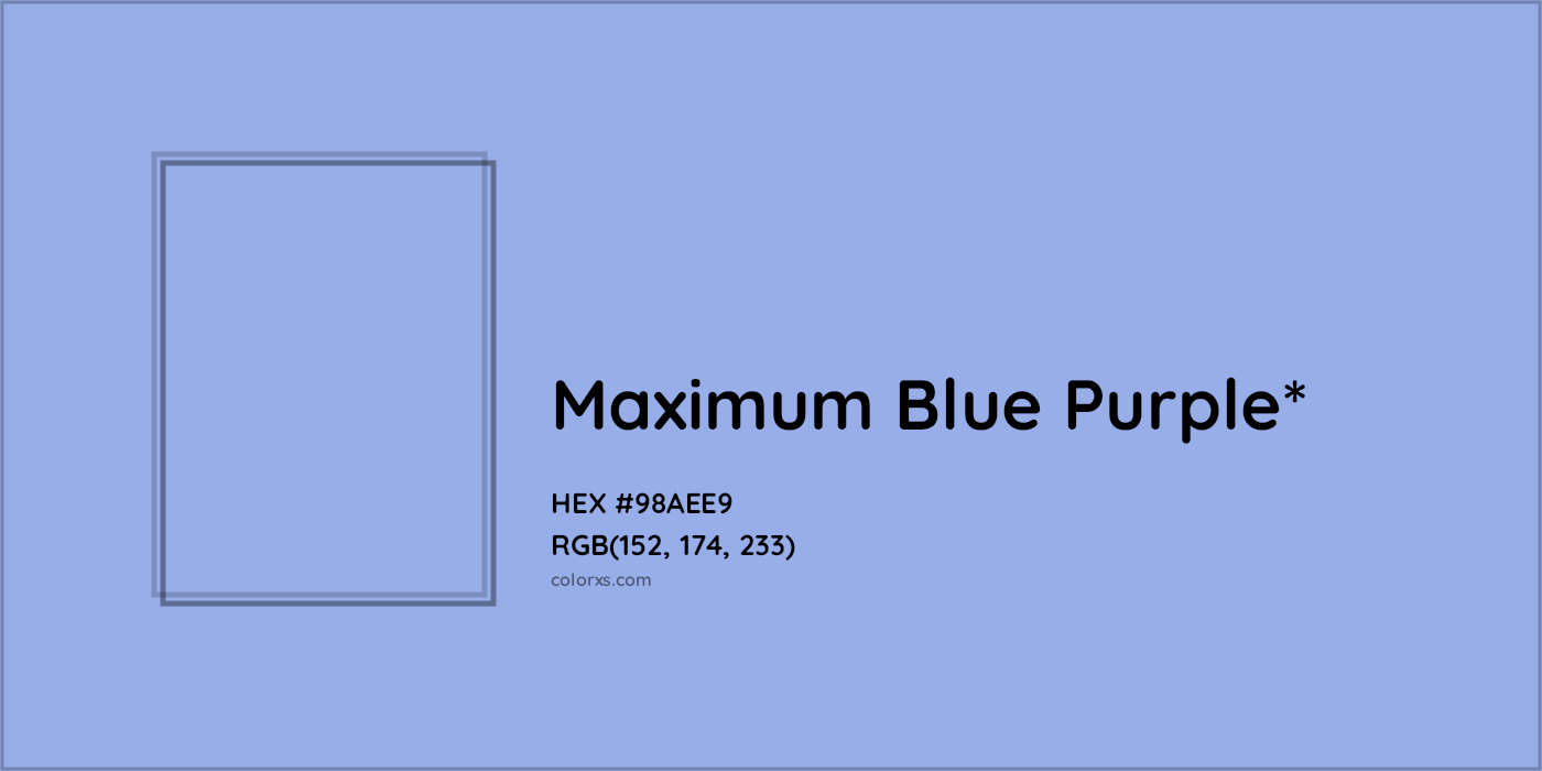 HEX #98AEE9 Color Name, Color Code, Palettes, Similar Paints, Images